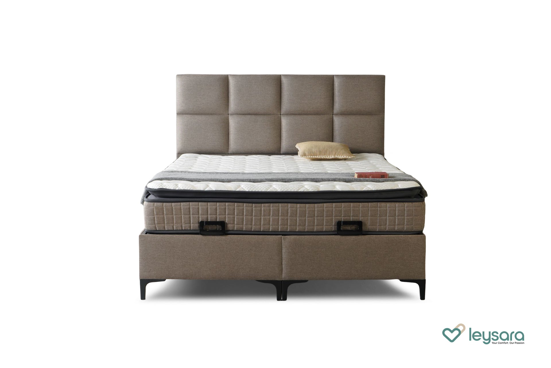 Dreva – Luxe taupe bed met tijdloos karakter